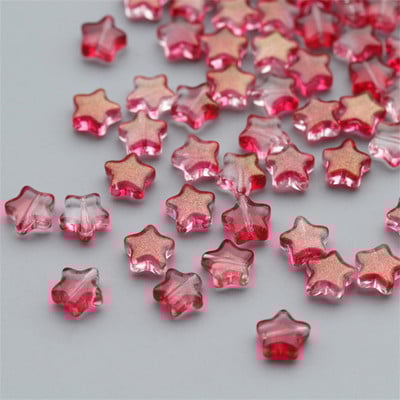 50 db/tétel 8 mm-es matt színátmenetes színű csillaggyöngyök cseh üveg laza távtartó gyöngyök ékszerkészítéshez, kézzel készített barkács kiegészítők