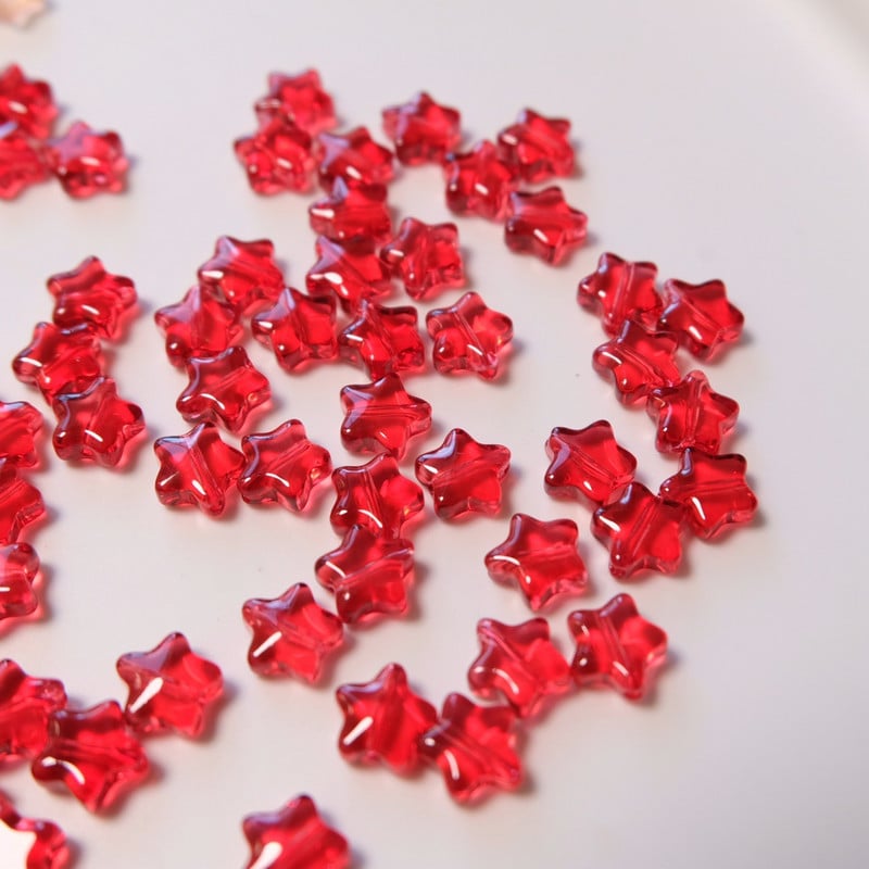 50 db/tétel 8 mm-es matt színátmenetes színű csillaggyöngyök cseh üveg laza távtartó gyöngyök ékszerkészítéshez, kézzel készített barkács kiegészítők