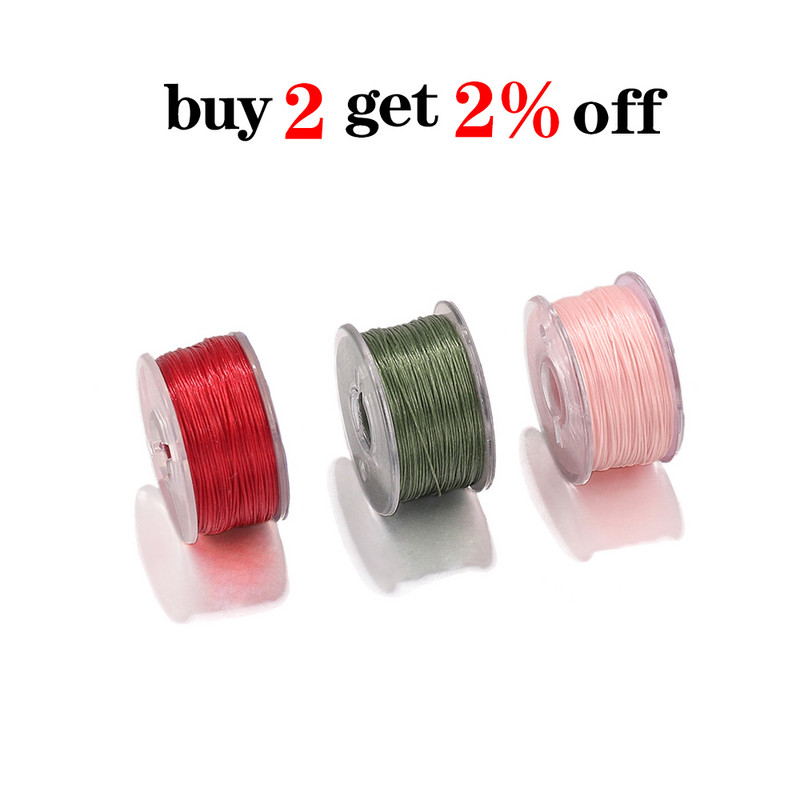 46 м/ролка висококачествени мъниста за семена, шнур, конец за мъниста за аксесоари за изработка на бижута за гривни „направи си сам“ (нееластични)