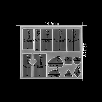 Fülbevaló medál gyanta formák fülakasztóval szilikon forma barkácsolás UV epoxigyanta szárított virágöntő formákhoz Ékszerkészítő eszközök