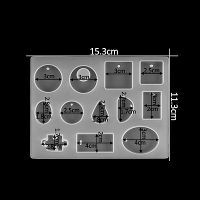 Fülbevaló medál gyanta formák fülakasztóval szilikon forma barkácsolás UV epoxigyanta szárított virágöntő formákhoz Ékszerkészítő eszközök