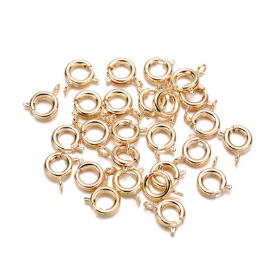 10 бр./лот златен пружинен пръстен закопчалка с отворен скок пръстен бижута закопчалка за верига колие гривна конектори изработка на бижута
