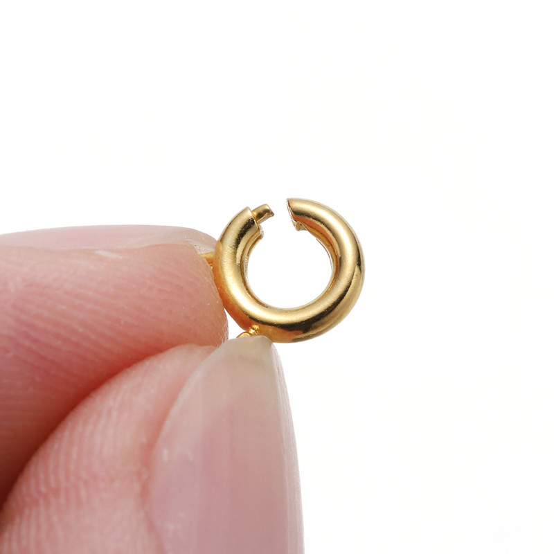 10 бр./лот златен пружинен пръстен закопчалка с отворен скок пръстен бижута закопчалка за верига колие гривна конектори изработка на бижута