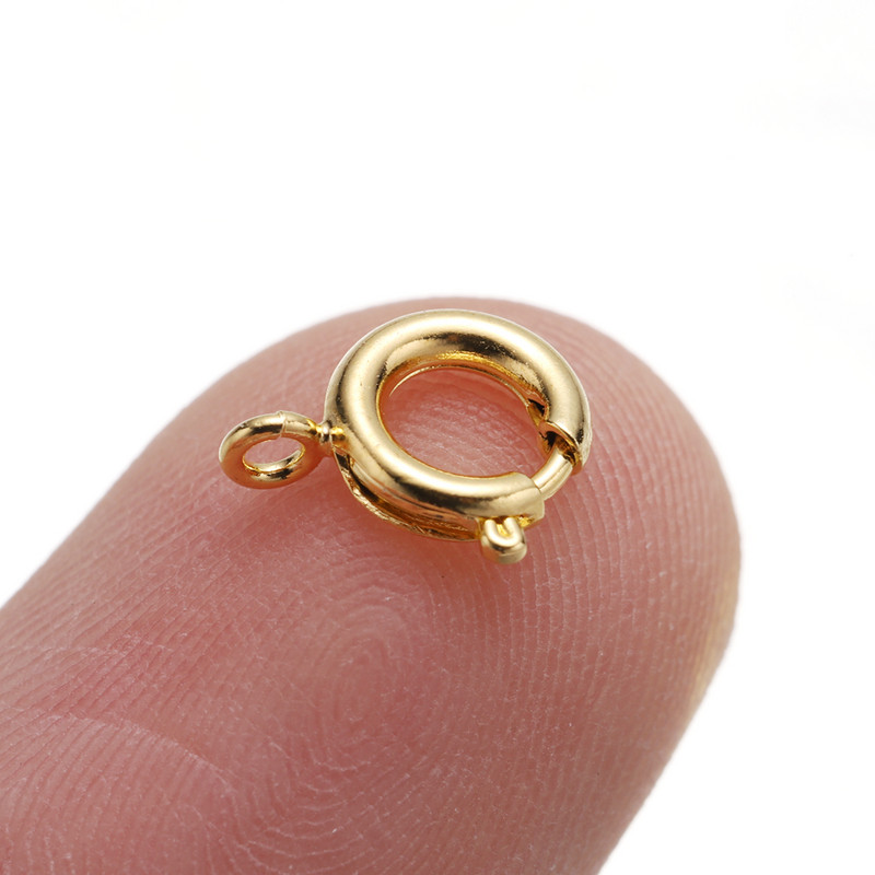 10 бр./лот златен пружинен пръстен закопчалка с отворен скок пръстен бижута закопчалка за верига колие гривна конектори изработка на бижута