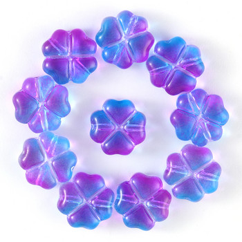 20 бр./лот 10x10 mm Чешки Lampwork Crystal Flower Spacer Beads Плоски кръгли свободни мъниста за Направи си сам консумативи за изработка на бижута Аксесоари