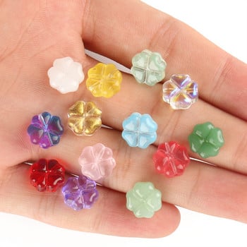 20 бр./лот 10x10 mm Чешки Lampwork Crystal Flower Spacer Beads Плоски кръгли свободни мъниста за Направи си сам консумативи за изработка на бижута Аксесоари