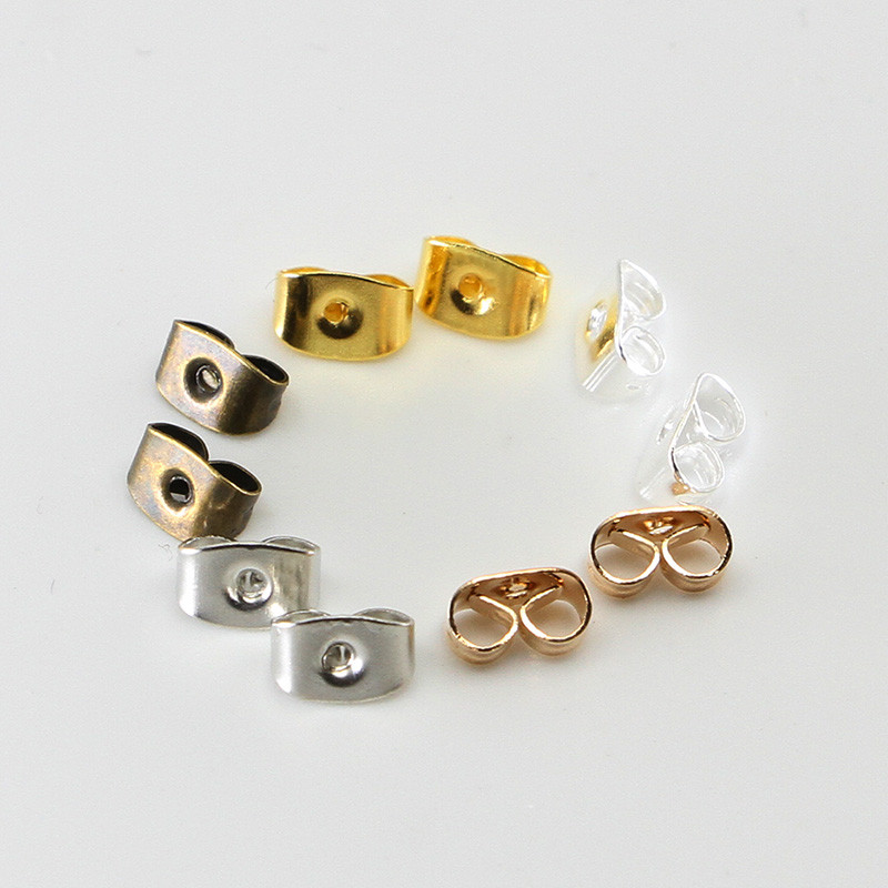 200 kom/lot Zavrtnji za naušnice Poleđine Čepovi Svici Stapići za uho Leptir za izradu nakita DIY Blokirane kapice Poleđine naušnica Čepovi Uho