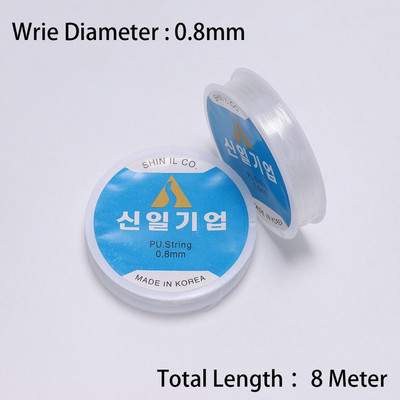 Висококачествена кристална еластична линия за мъниста Връв с резба Струна Разтеглив еластичен шнур за мъниста Тел за Направи си сам гривна Изработка на бижута