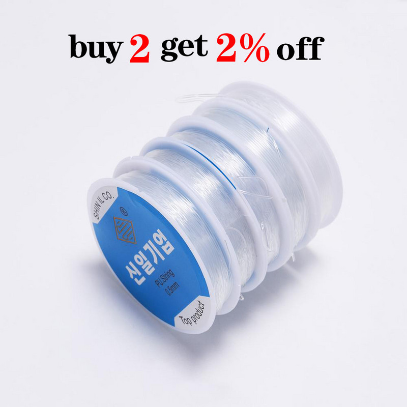 Висококачествена кристална еластична линия за мъниста Връв с резба Струна Разтеглив еластичен шнур за мъниста Тел за Направи си сам гривна Изработка на бижута