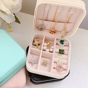 2022 Jewelry Organizer Οθόνη Travel PUJewelry Case Boxes Travel Portable Jewelry Box Storage Organizer Θήκη σκουλαρικιών Δώρο