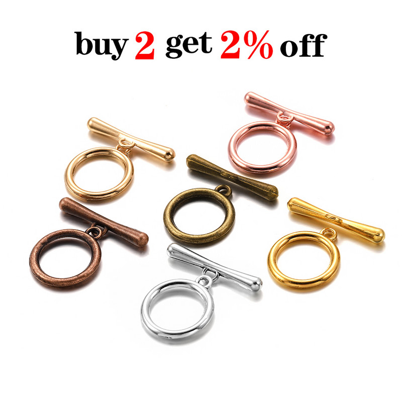 10/20 комплекта/лот злато/розово злато OT превключващи закопчалки Конектори за Направи си сам гривна Колие Изработка на бижута Консумативи за намиране Аксесоари