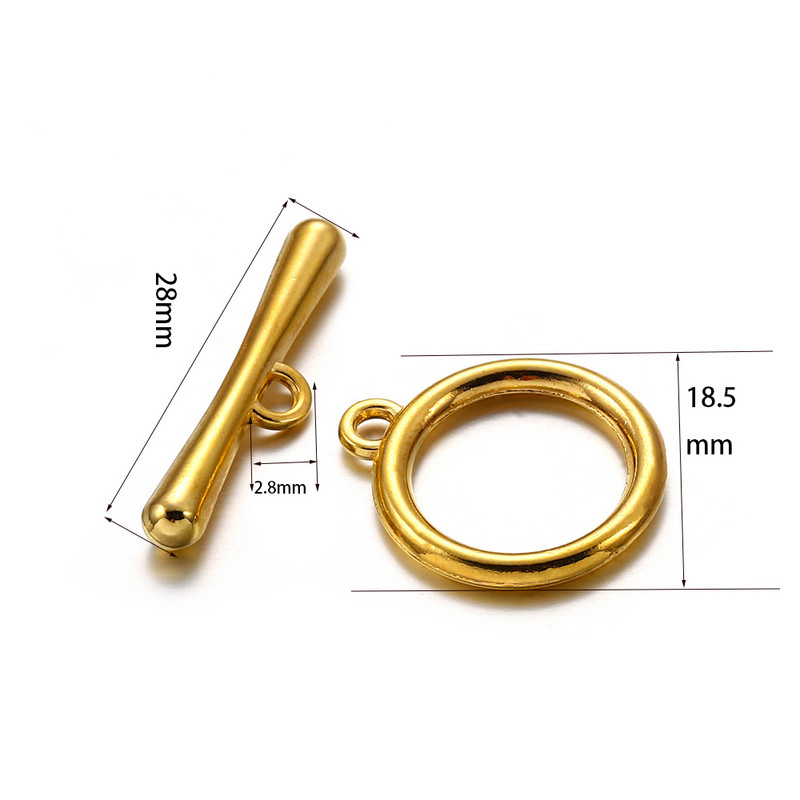 10/20 комплекта/лот злато/розово злато OT превключващи закопчалки Конектори за Направи си сам гривна Колие Изработка на бижута Консумативи за намиране Аксесоари