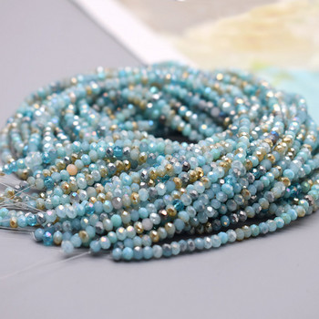 Нови 2 mm 170 бр. Фасетирани кристални стъклени мъниста Seed Rondelle Crystal Loose Spacer Beads за изработка на бижута Направи си сам огърлица, гривна