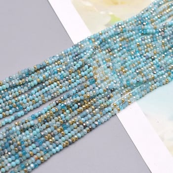 Нови 2 mm 170 бр. Фасетирани кристални стъклени мъниста Seed Rondelle Crystal Loose Spacer Beads за изработка на бижута Направи си сам огърлица, гривна