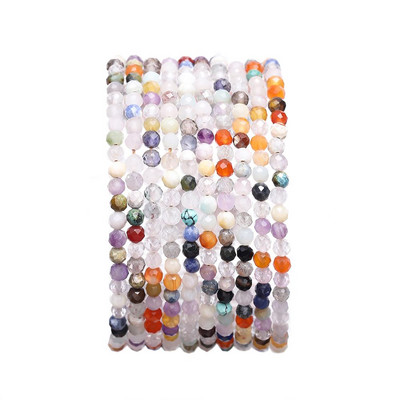 Mărgele mici de piatră naturală Turmalină 2/3/4mm Cuarț Ametist Agate Mărgele fațetate de cristal pentru realizarea de bijuterii Brățară DIY
