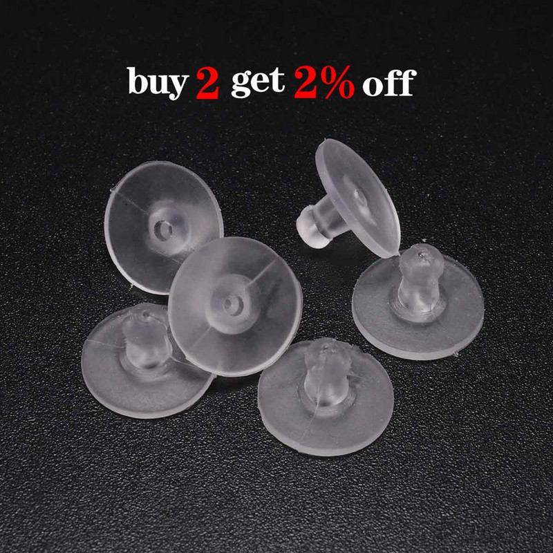 100 kom/lot Naušnice Gumena poleđina naušnica Silikonski okrugli čepić za uši Blokirane kapice Naušnice Pozadinski čepovi Pribor za nakit Uradi sam uho