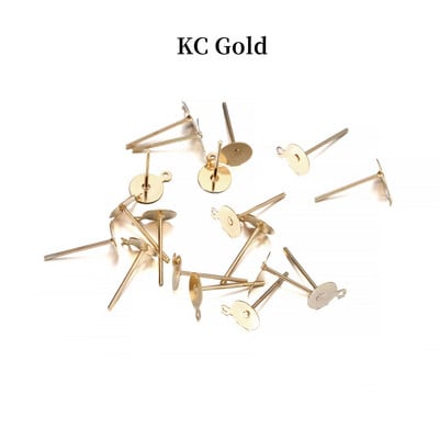200 buc/lot 6/8/10/12 mm cercei cu știfturi din aur, bază goală, se potrivesc cu Cabochon Cameo, cercei pentru ureche, pentru realizarea de bijuterii DIY