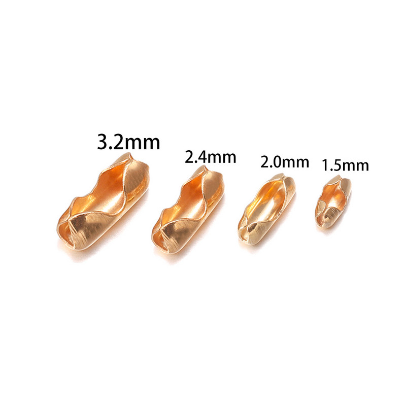 200 buc/lot diametru 1,5/2/2,4/3,2 mm conectori pentru lanțuri cu bile închizători conectori pentru bricolaj descoperiri de bijuterii