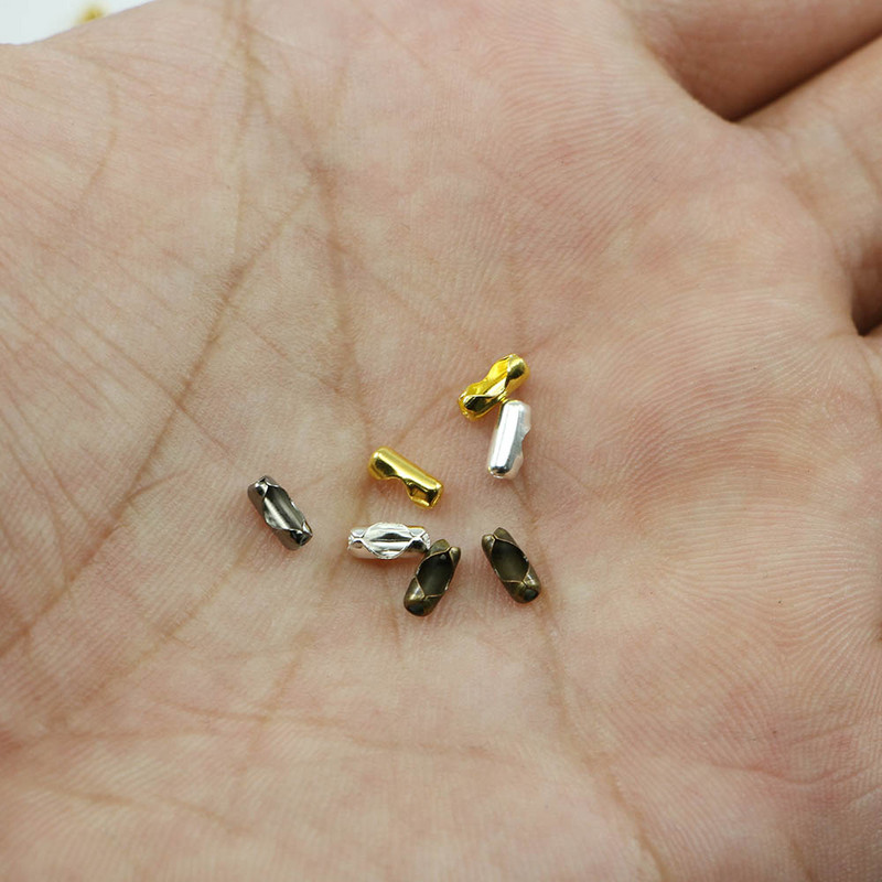 200 buc/lot diametru 1,5/2/2,4/3,2 mm conectori pentru lanțuri cu bile închizători conectori pentru bricolaj descoperiri de bijuterii