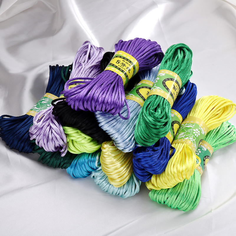 20 metri/lot 1,5 mm șnur din nailon poliester șir pentru bricolaj mărgele îmbrăcăminte meșteșuguri brățară colier accesorii pentru fabricarea de bijuterii