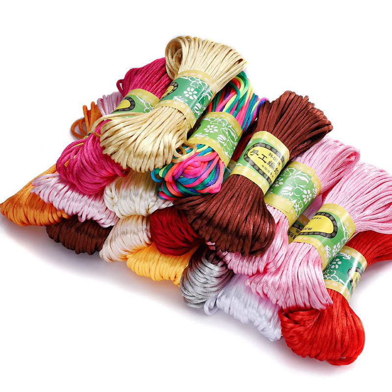 20 metri/lot 1,5 mm șnur din nailon poliester șir pentru bricolaj mărgele îmbrăcăminte meșteșuguri brățară colier accesorii pentru fabricarea de bijuterii