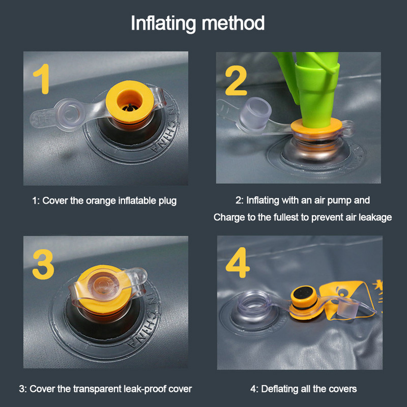 Αυτοκίνητο Iatable Στρώμα Φορητό Travel Camping Air Κρεβάτι Πτυσσόμενο μαξιλάρι κορμού Auto Multifunction Gap Air Cushion Εσωτερικό αυτοκινήτου