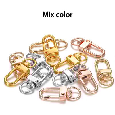 10 kom/lot 12*33 mm zlatna ploča, rotirajuća kopča za pse, kopča za torbu od legure cinka, kuka, kopča, privjesak za ključeve, konektori za DIY pribor za izradu nakita