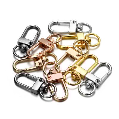 10 kom/lot 12*33 mm zlatna ploča, rotirajuća kopča za pse, kopča za torbu od legure cinka, kuka, kopča, privjesak za ključeve, konektori za DIY pribor za izradu nakita