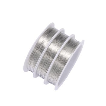 1 Roll Sturdy Gold Alloy Copper Wire Dia 0,2 0,3 0,4 0,5 0,6 0,7 0,8 1 mm Metal String Wire for DIY Beads Κατασκευή κοσμημάτων