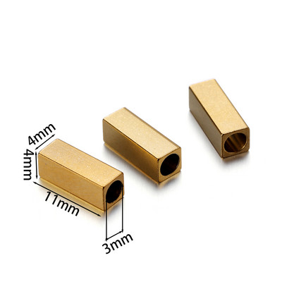 20Pcs/lot kvadratne kockaste sjemenke od nehrđajućeg čelika Masovne labave odstojne perle za DIY narukvice pribor za izradu nakita