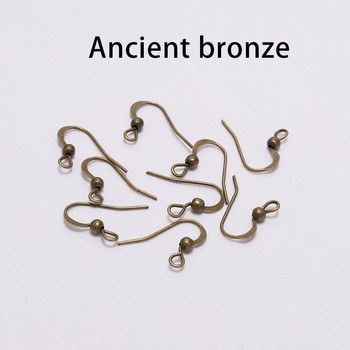 100Pcs 19*18mm Σκουλαρίκι Εξαρτήματα Γάντζοι Twist Gold Bronze Ear Hook κουμπώματα Σύρματα σκουλαρικιών Ευρήματα για DIY Jewelry Making