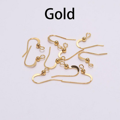 100Pcs 19*18mm Σκουλαρίκι Εξαρτήματα Γάντζοι Twist Gold Bronze Ear Hook κουμπώματα Σύρματα σκουλαρικιών Ευρήματα για DIY Jewelry Making
