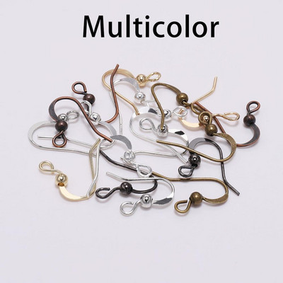 100Pcs 19*18mm Σκουλαρίκι Εξαρτήματα Γάντζοι Twist Gold Bronze Ear Hook κουμπώματα Σύρματα σκουλαρικιών Ευρήματα για DIY Jewelry Making
