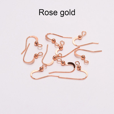 100Pcs 19*18mm Σκουλαρίκι Εξαρτήματα Γάντζοι Twist Gold Bronze Ear Hook κουμπώματα Σύρματα σκουλαρικιών Ευρήματα για DIY Jewelry Making