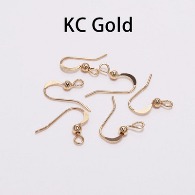 100Pcs 19*18mm Σκουλαρίκι Εξαρτήματα Γάντζοι Twist Gold Bronze Ear Hook κουμπώματα Σύρματα σκουλαρικιών Ευρήματα για DIY Jewelry Making