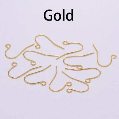 100Pcs 19*18mm Σκουλαρίκι Εξαρτήματα Γάντζοι Twist Gold Bronze Ear Hook κουμπώματα Σύρματα σκουλαρικιών Ευρήματα για DIY Jewelry Making