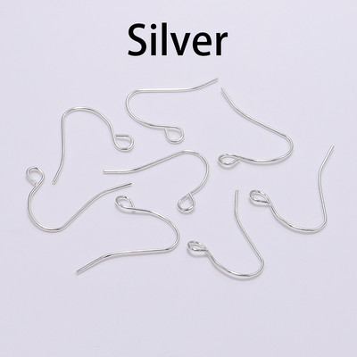 100Pcs 19*18mm Σκουλαρίκι Εξαρτήματα Γάντζοι Twist Gold Bronze Ear Hook κουμπώματα Σύρματα σκουλαρικιών Ευρήματα για DIY Jewelry Making