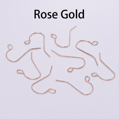 100Pcs 19*18mm Σκουλαρίκι Εξαρτήματα Γάντζοι Twist Gold Bronze Ear Hook κουμπώματα Σύρματα σκουλαρικιών Ευρήματα για DIY Jewelry Making