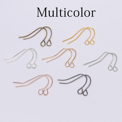 100Pcs 19*18mm Σκουλαρίκι Εξαρτήματα Γάντζοι Twist Gold Bronze Ear Hook κουμπώματα Σύρματα σκουλαρικιών Ευρήματα για DIY Jewelry Making