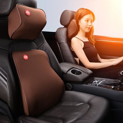 Universal Προσκέφαλο αυτοκινήτου Μαξιλάρι λαιμού οσφυϊκή υποστήριξη Μαλακό μαξιλάρι λαιμού Μαξιλάρι αυτοκινήτου οσφυϊκό μαξιλάρι πλάτης Στήριγμα πλάτης μνήμης αφρός που πλένεται