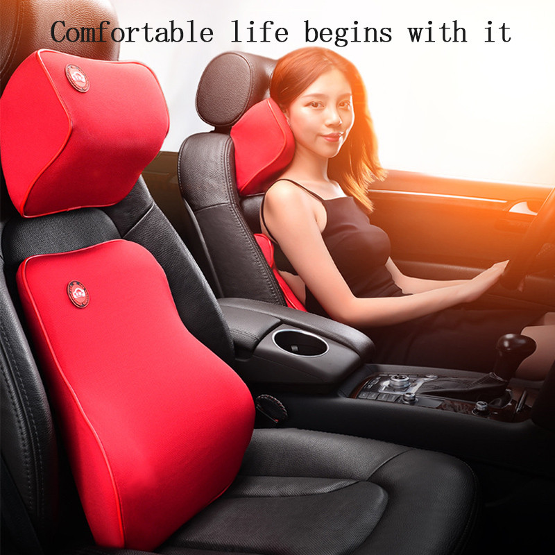 Universal Προσκέφαλο αυτοκινήτου Μαξιλάρι λαιμού οσφυϊκή υποστήριξη Μαλακό μαξιλάρι λαιμού Μαξιλάρι αυτοκινήτου οσφυϊκό μαξιλάρι πλάτης Στήριγμα πλάτης μνήμης αφρός που πλένεται