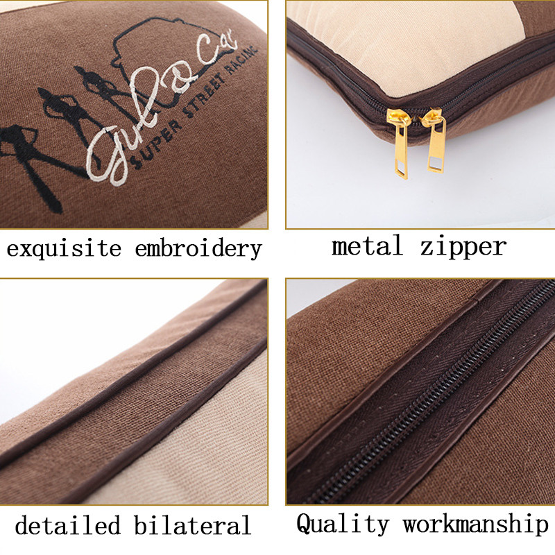 Universal Μαξιλάρι για προσκέφαλο λαιμού αυτοκινήτου Πάπλωμα μαξιλαριού διπλής χρήσης Υποστήριξη κεφαλής καθίσματος αυτοκινήτου Προστατευτικό λαιμού Αυτοκινήτων Πτυσσόμενο πάπλωμα καθίσματος