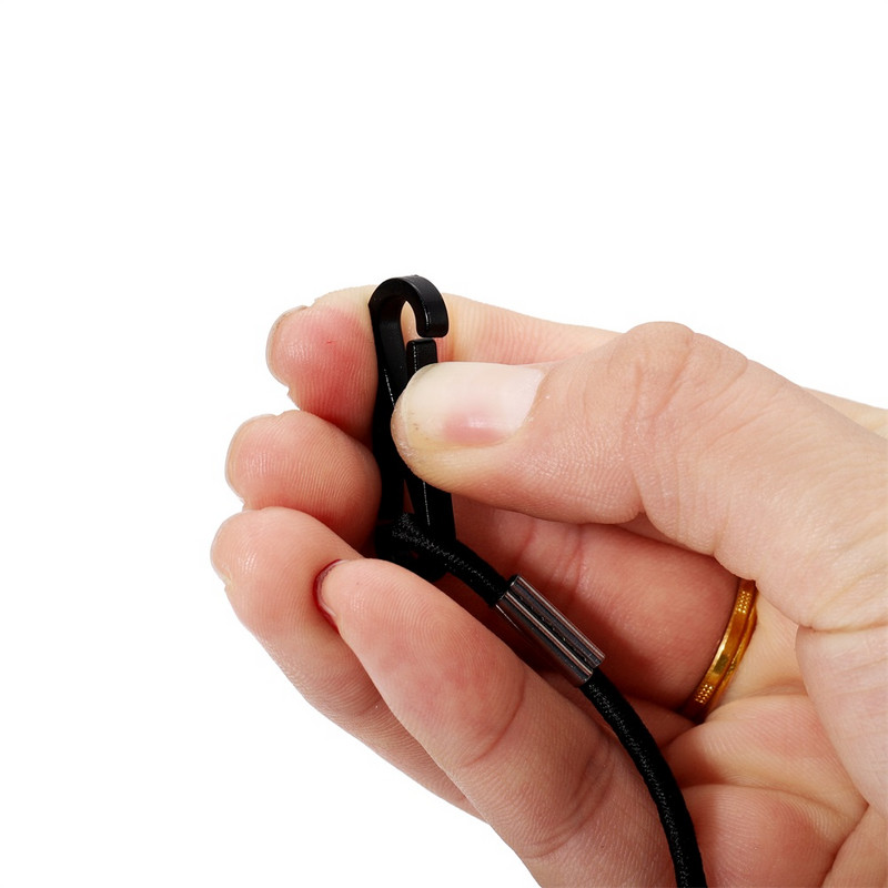 30 τεμάχια/Παρτίδα Μαύρα πλαστικά γάντια με γάντζο καπέλων Μάσκες κρεμαστές γάντζοι από σχοινί Συγκράτηση άκρες σχοινί Γυαλιά ηλίου Θήκη κορδονιού με θηλιά