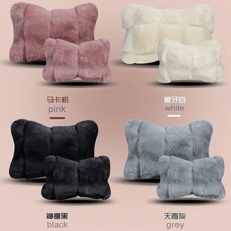 Υποστήριξη οσφυϊκής κεφαλής αυτοκινήτου Υποστήριξη μαξιλαριού λαιμού Μαλακά μαξιλάρια αυχένα Μαξιλάρι αυτοκινήτου Στήριγμα πλάτης οσφυϊκού μαξιλαριού αυτοκινήτου Χειμώνας Ζεστός