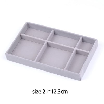 Βελούδινη θήκη θήκης οργάνωσης κοσμημάτων Στοιβαζόμενη επίδειξη κοσμημάτων Δαχτυλίδι Σκουλαρίκι κολιέ Συρτάρι Θήκη αποθήκευσης Κουτιά κοσμημάτων