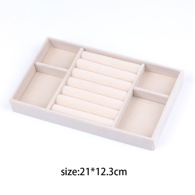 Βελούδινη θήκη θήκης οργάνωσης κοσμημάτων Στοιβαζόμενη επίδειξη κοσμημάτων Δαχτυλίδι Σκουλαρίκι κολιέ Συρτάρι Θήκη αποθήκευσης Κουτιά κοσμημάτων