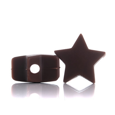 10 gab. 14 mm silikona krelles pārtikas kvalitātes pērļu silikona piecstaru zvaigžņu zobu dzinināšanas knupītis manekena bērnu zobu krelles aksesuāri