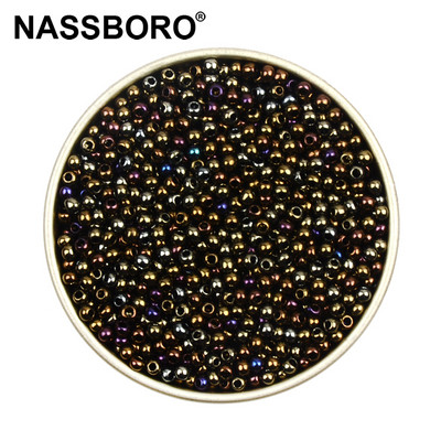 Περίπου 1000 τμχ 2mm Matellic Charm Τσεχικές γυάλινες χάντρες Σπόροι για κοσμήματα Βραχιόλι κολιέ κατασκευής DIY Αξεσουάρ Χονδρική