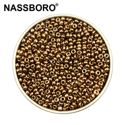 Περίπου 1000 τμχ 2mm Matellic Charm Τσεχικές γυάλινες χάντρες Σπόροι για κοσμήματα Βραχιόλι κολιέ κατασκευής DIY Αξεσουάρ Χονδρική
