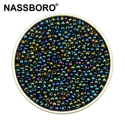 Περίπου 1000 τμχ 2mm Matellic Charm Τσεχικές γυάλινες χάντρες Σπόροι για κοσμήματα Βραχιόλι κολιέ κατασκευής DIY Αξεσουάρ Χονδρική